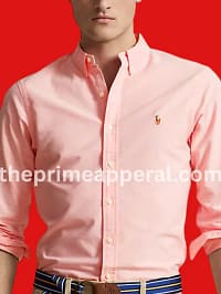 Custom Slim Fit Pink Denim Polo Shirt