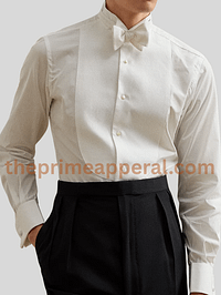 Handmade Wingtip Collar Poplin Dress Shirt