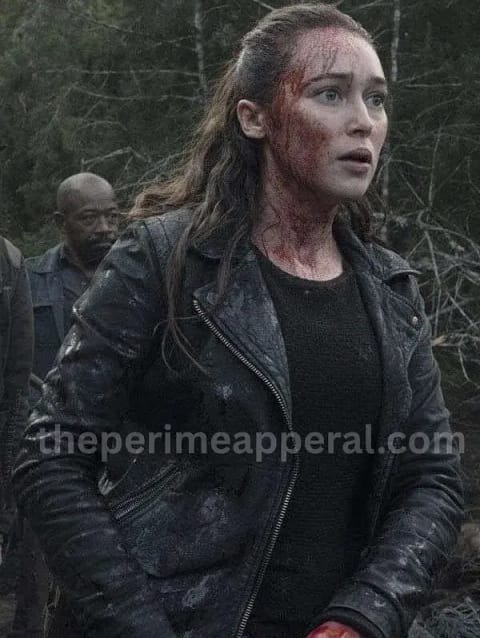 Alycia Debnam Carey Fear The Walking Dead Black Leather Jacket