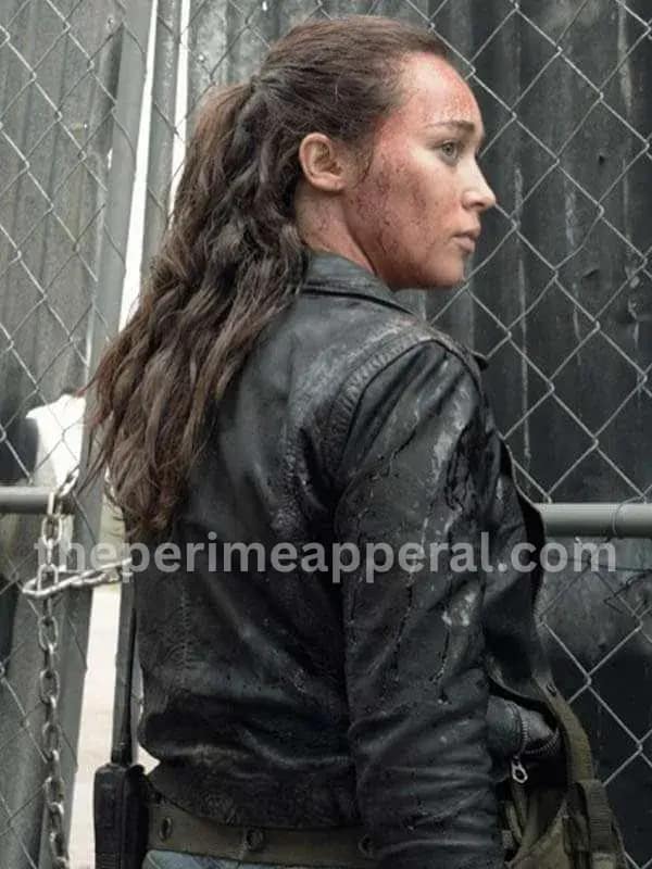 theprimeappeAlycia Debnam Carey Fear The Walking Dead Black Leather Jacker