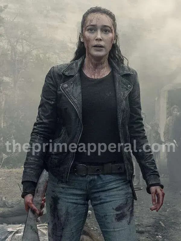 Alycia Debnam Carey Fear The Walking Dead Black Leather Jacke